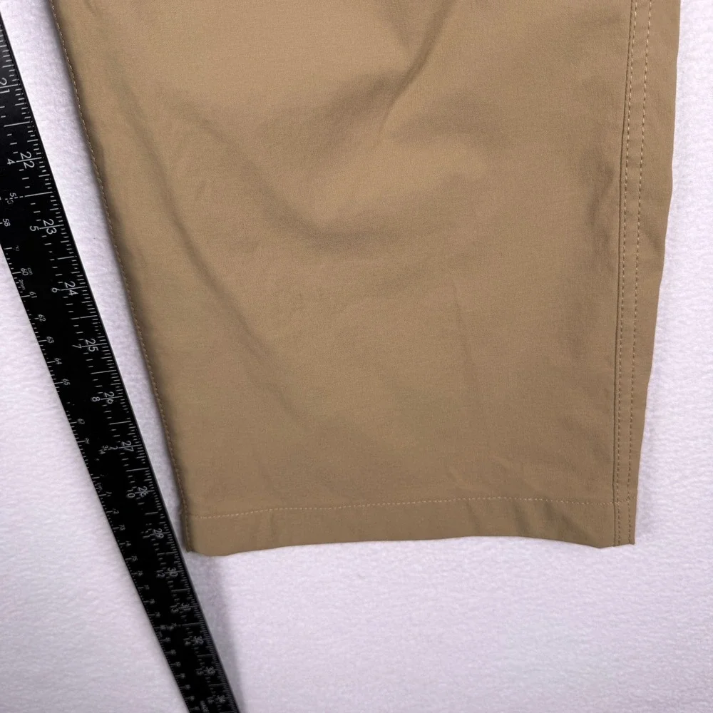 Eddie Bauer Convertible Tech Pant Mens 36x30 Tan Hiking Cargo Pocket Utility
